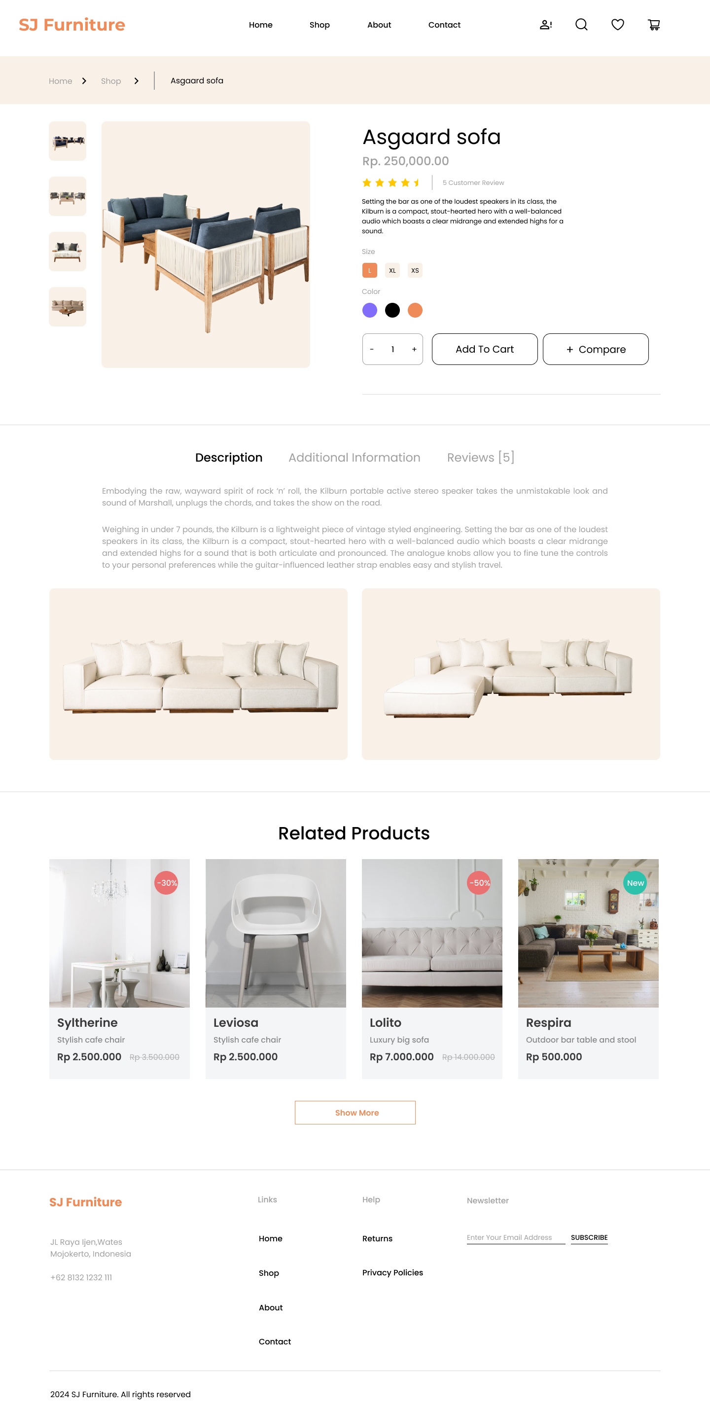 Detail Product Page